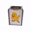 Suport birou HDF printat - Animalute - Ratusca, 9x9x10 cm,  DW23010