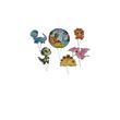 Topper HDF printat - Dinozauri, 9-17 cm, 6/set, DW24010