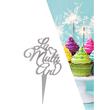 Topper PLEXI - "La multi ani!" 15x8 cm, argintiu, DW24051