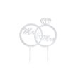 Topper PLEXI - "Mr&Mrs!" 14x16 cm, alb, DW24062