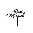 Topper PLEXI - "Just Married!" 13x14 cm, negru, DW24067