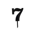 Topper PLEXI - "Cifra 7", 10x18 cm, negru, DW24104