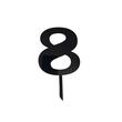Topper PLEXI - "Cifra 8", 10x18 cm, negru, DW24105