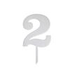 Topper PLEXI - "Cifra 2", 10x18 cm, alb, DW24109