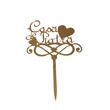 Topper PLEXI - "Casa de piatra" 20x14 cm, auriu oglinda, DW24117