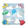 Puzzle HDF printat - MASINUTE, 30X30 cm, 7 piese, DW25005