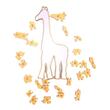Puzzle HDF printat - Girafa cu alfabet, 30X15 cm, 26 piese, DW25008