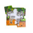Puzzle HDF printat - Animale salbatice - Zebra, 10X10 cm, 4 piese, DW25016