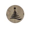 Cutie HDF - rotunda cu bradut 20 cm, natur, DW26008