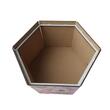 Cutie HDF printat - Cosulet hexagon,25 x25 x15 cm, roz, DW26033