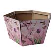Cutie HDF printat - Cosulet hexagon,25 x25 x15 cm, roz, DW26033