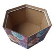 Cutie HDF printat - Cosulet hexagon, 25x25 x15 cm, mov, DW26034