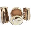 Pachet Paste - 2 cutii HDF sticla +1 cutie HDF rotunda, natur, - 3 produse, PPCSR-3