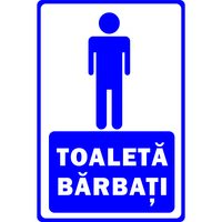SEMN INDICATOR, AUTOCOLANT PRINTAT - TOALETA BARBATI, 30x20 cm DW22006