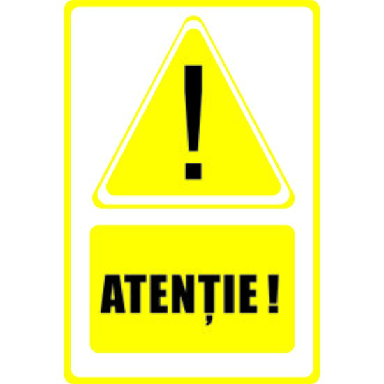 SEMN INDICATOR, AUTOCOLANT PRINTAT - ATENTIE, 30x20 cm DW22003
