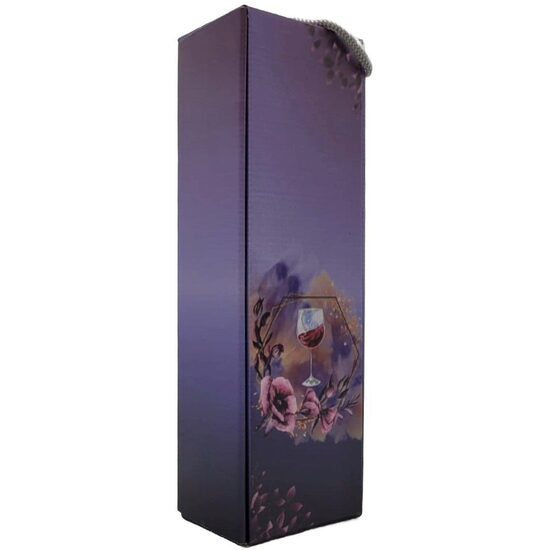 CUTIE CADOU VIN CU CAPAC, CARTON PRINTAT MOV, C03 321E, 10x35x8,5 cm, DW21015