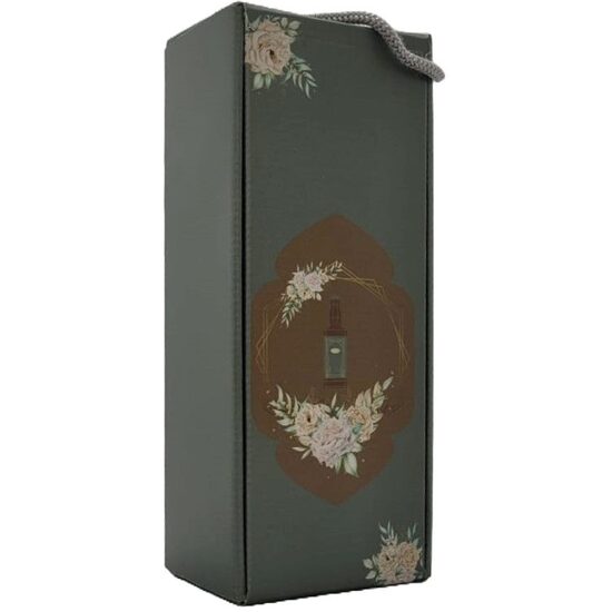 CUTIE CADOU WHISKY CU CAPAC, CARTON PRINTAT VERDE DESCHIS, C03 321E, 10x27x8,5 cm, DW21028