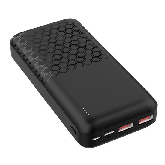POWER BANK 20000MAH 20W PD/22.5 QC NEGRU  USB+USB-C PMPB10OP18B
