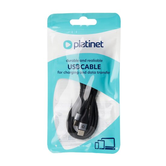 CABLU USB-C TO USB-C PLATINET  60W 3A 1.5M NEGRU  PSCCC120B