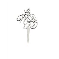 Topper HDF "LA MULTI ANI" 15x8 cm, alb,  DW24002