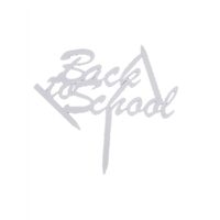 Topper HDF "BACK TO SCHOOL" 13x15 cm, alb, DW24006