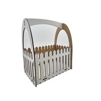 Cutie HDF - Cosulet gard cu maner, alb, 22,5x15x26 cm, DW26006
