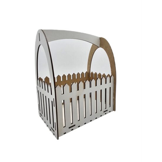 Cutie HDF - Cosulet gard cu maner, alb, 22,5x15x26 cm, DW26006