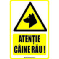 SEMN INDICATOR, AUTOCOLANT PRINTAT - CAINE RAU, 30x20 cm DW22011