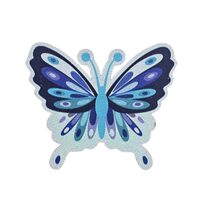 Topper HDF printat - FLUTURE mic, 6 cm, albastru, 6/set, DW24016