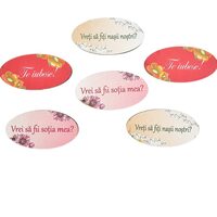 Topper HDF printat - OVAL MIX, 6-8cm, 6/set, DW24028