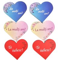 Topper HDF printat - INIMIOARE MIX, 6-8cm, 6/set, DW24027