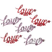 Topper HDF printat - "Love" 10 cm, MIXT, 6/set, DW24034