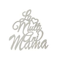 Topper HDF - "La multi ani Mama!", 13x8 cm, alb, DW24044