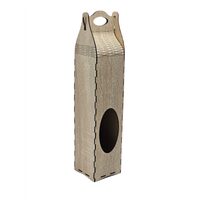 Cutie HDF - Vin cu maner si decupaj oval, natur, 8,5x8,5x41 cm,  DW26028