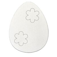 Decoratiune Paste HDF- Ou mare, 14 cm, alb, 3/set, DW27074