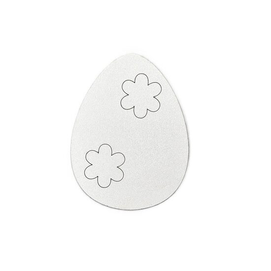 Decoratiune Paste HDF- Ou mic, 10 cm, alb, 3/set, DW27073