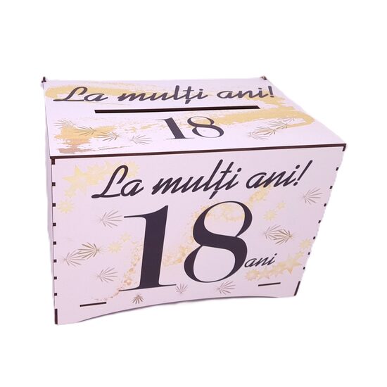 Cutie HDF pentru dar de majorat - "La multi ani! 18", DW26040