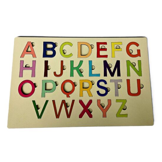 Puzzle HDF printat - Litere, 30X20 cm, 26 piese, DW25010
