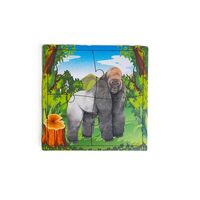 Puzzle HDF printat - Animale salbatice - Maimuta, 10X10 cm, 4 piese, DW25014