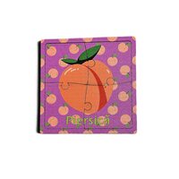 Puzzle HDF printat - Fructe - Piersica, 10X10 cm, 4 piese, DW25030