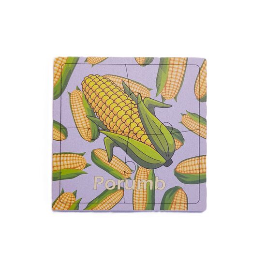 Puzzle HDF printat - Legume - Porumb, 10X10 cm, 4 piese, DW25038