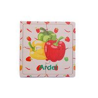 Puzzle HDF printat - Legume - Ardei, 10X10 cm, 4 piese, DW25044