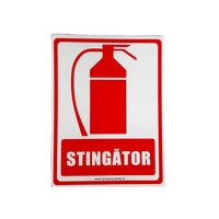 Semn indicator, autocolant printat - STINGATOR, 20x15 cm, DW22013