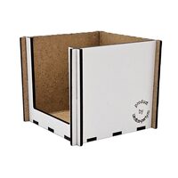 Suport cub hartie HDF, 9x9 cm, alb, DW23007