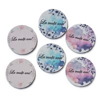 Topper HDF printat - ROTUND MIX "La multi aniI" 6 cm, multicolor, 6/set, DW24046