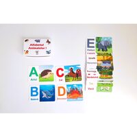 Set Cartonase printate - Alfabetul animalelor, 9.3X6.2 cm, 10 piese, DW25046