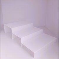 Set suporturi PLEXI - dreptunghiulare 3 trepte, alb, DW27089