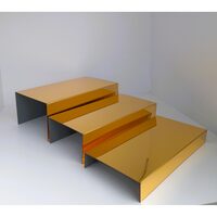 Set suporturi PLEXI - dreptunghiulare 3 trepte, auriu, DW27086