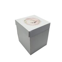 Cutie carton cu capac,C03 3211E 30x30x30 cm, alb lucios - PERSONALIZATA