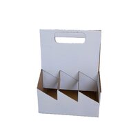 Cutie carton - SIX PACK 0,30 ml, 18.5x12.5x25 cm, alb lucios, DW21059
